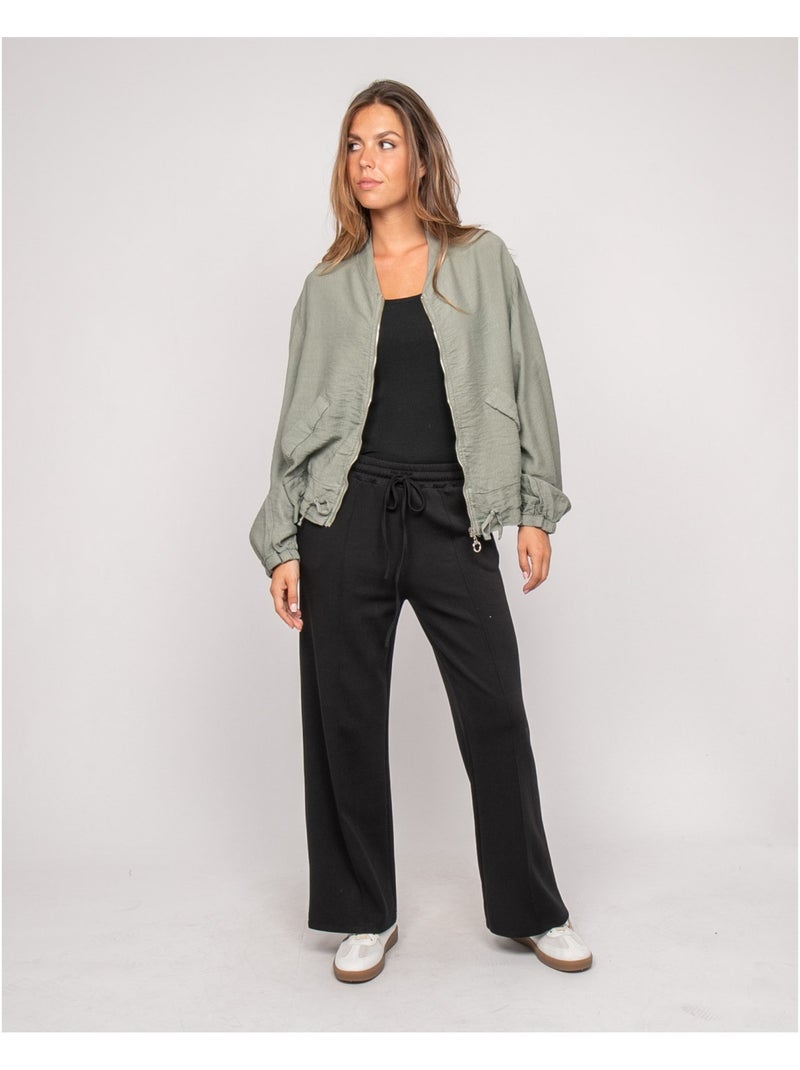 Veste légère zipée ULEO Kaki - Kiabi