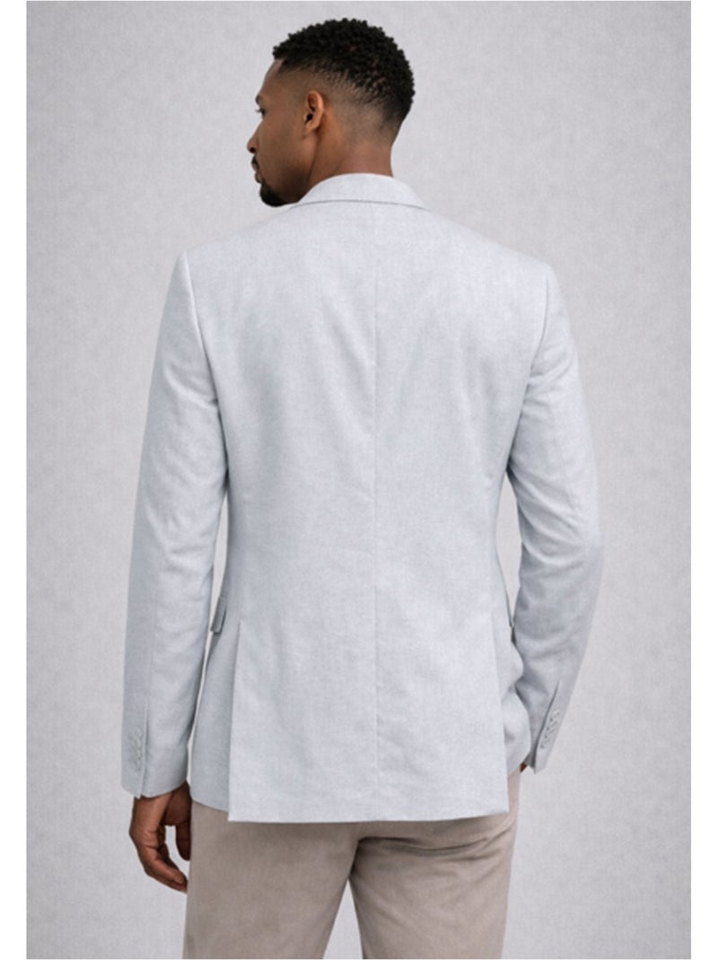 Veste lin Kebello Bleu ciel - Kiabi