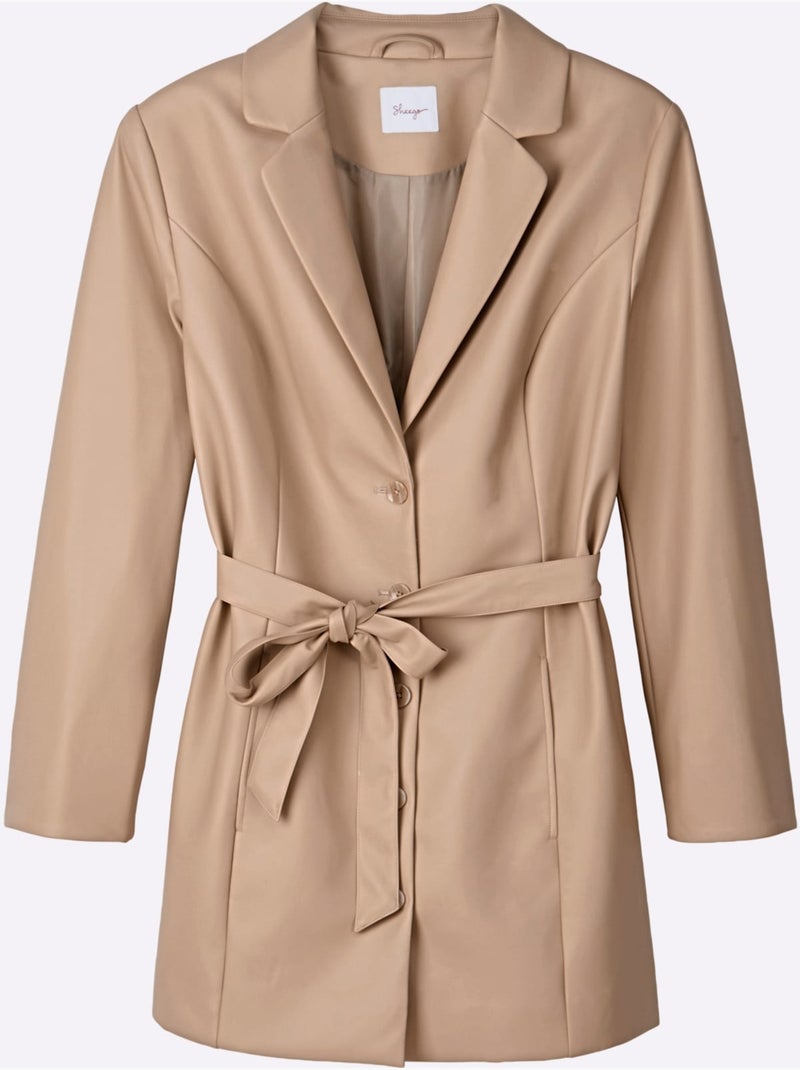 Veste Longue - Taille Standard - Sheego Beige - Kiabi
