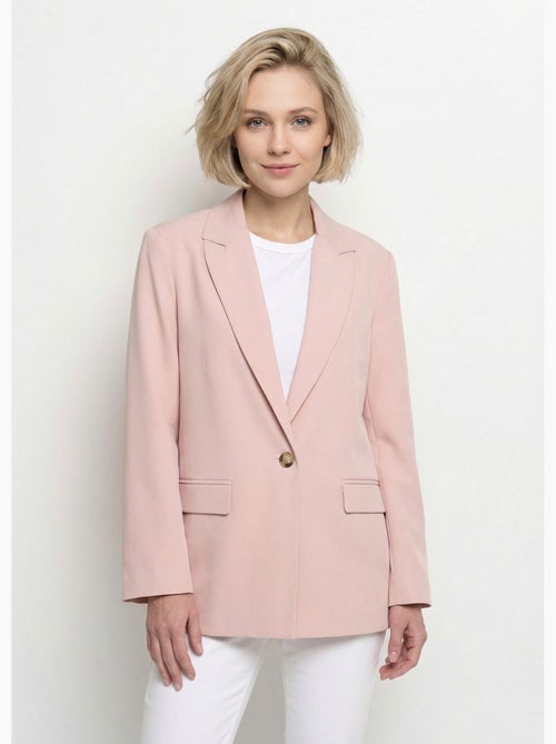 Veste longue 1 bouton avec col tailleur - Afibel - Kiabi