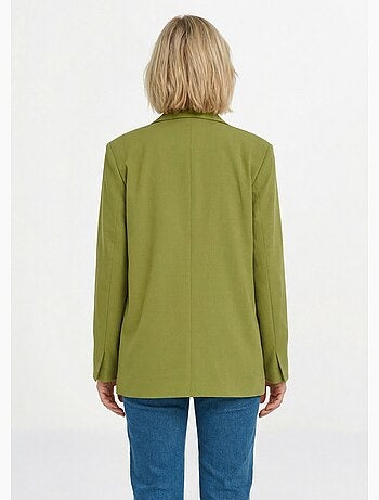 Veste longue 1 bouton avec col tailleur - Afibel