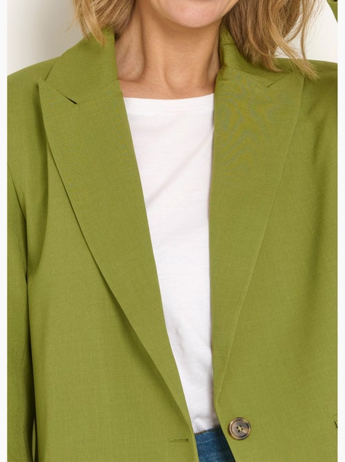 Veste longue 1 bouton avec col tailleur - Afibel - Kiabi