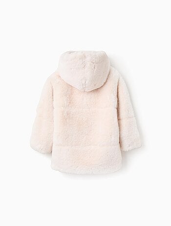 Veste longue à capuche en peluche douce