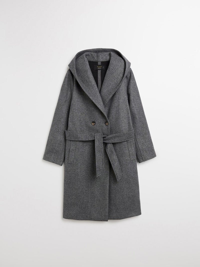 Veste longue à capuche, MO Fashion Gris - Kiabi