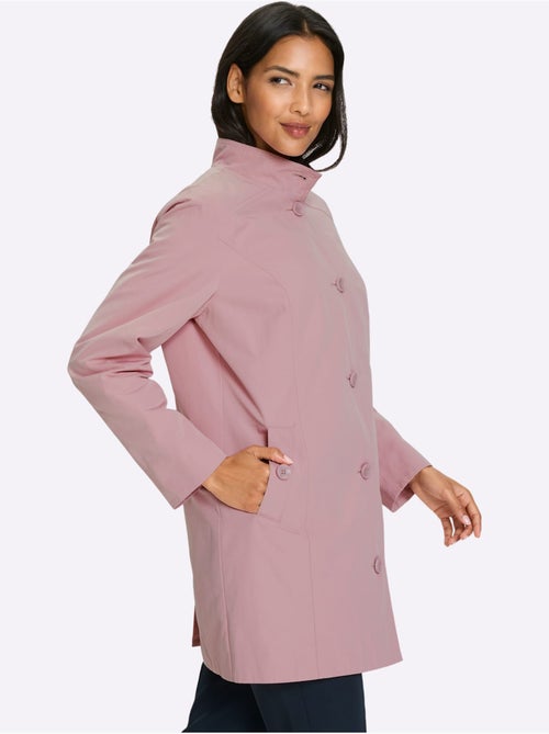 Veste longue à col montant avec boutons imitation corne et poches - Taille standard - Moda Vilona - Kiabi Veste longue à col montant avec boutons imitation corne et poches - Taille standard - Moda Vilona - Kiabi