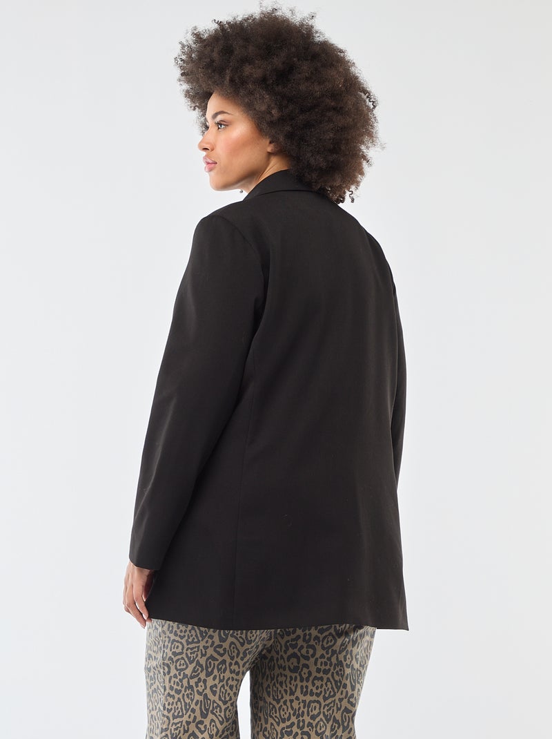 Veste longue à la coupe oversize Noir - Kiabi