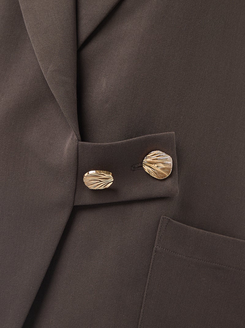 Veste longue à la coupe oversize Vert - Kiabi