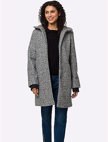 Veste Longue Aspect Laine - Taille Standard - Helline
