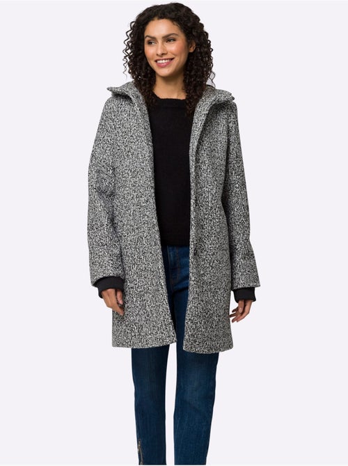 Veste Longue Aspect Laine - Taille Standard - Helline - Kiabi Veste Longue Aspect Laine - Taille Standard - Helline - Kiabi