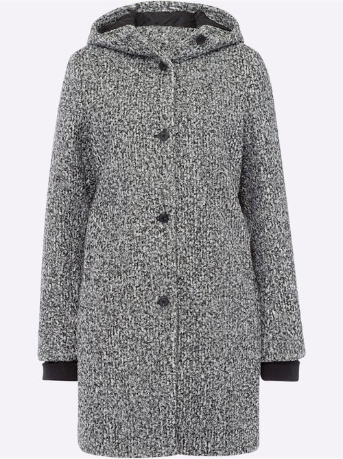 Veste Longue Aspect Laine - Taille Standard - Helline - Kiabi Veste Longue Aspect Laine - Taille Standard - Helline - Kiabi