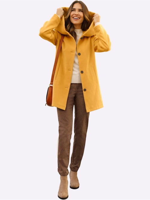 Veste longue avec capuche et poches structurantes - Taille standard - Moda Vilona - Kiabi Veste longue avec capuche et poches structurantes - Taille standard - Moda Vilona - Kiabi