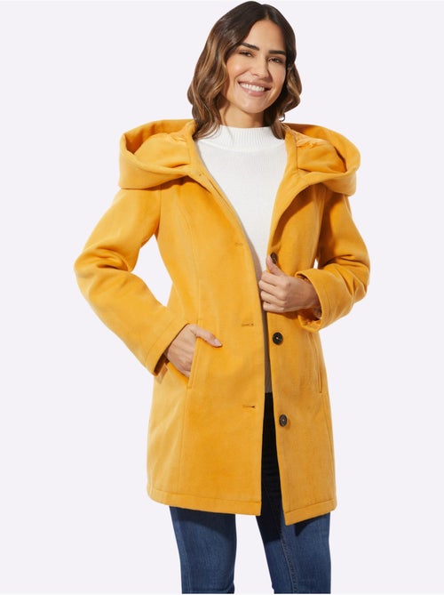 Veste longue avec capuche et poches structurantes - Taille standard - Moda Vilona - Kiabi Veste longue avec capuche et poches structurantes - Taille standard - Moda Vilona - Kiabi
