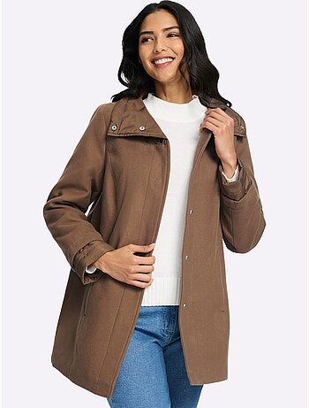 Veste longue avec empiècements matelassés - taille standard - moda vilona