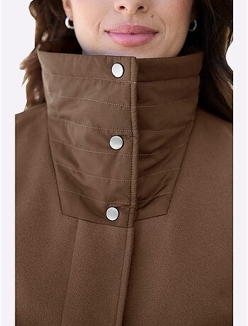 Veste longue avec empiècements matelassés - taille standard - moda vilona