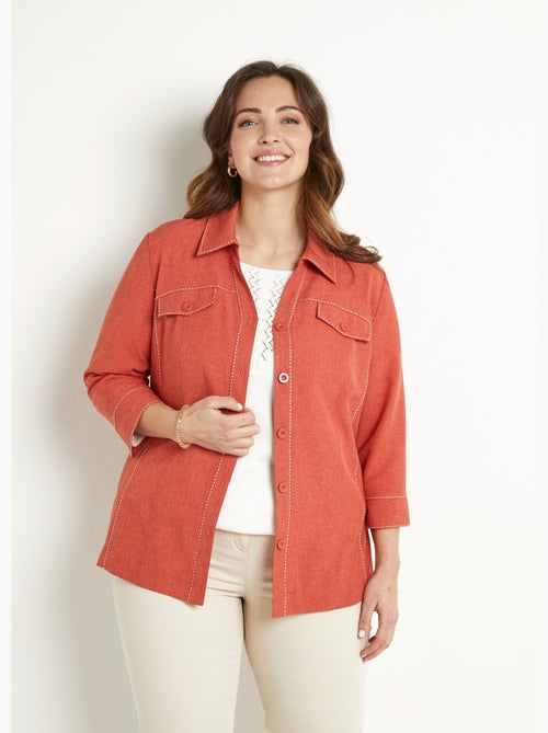 Veste longue boutonnée - Afibel - Kiabi