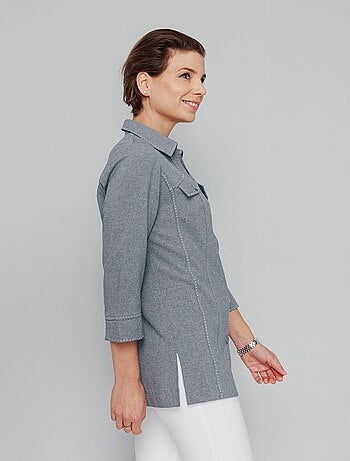 Veste longue boutonnée