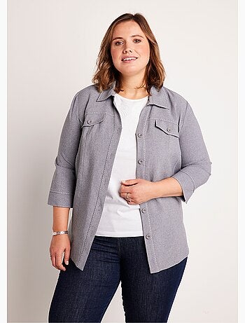Veste longue boutonnée