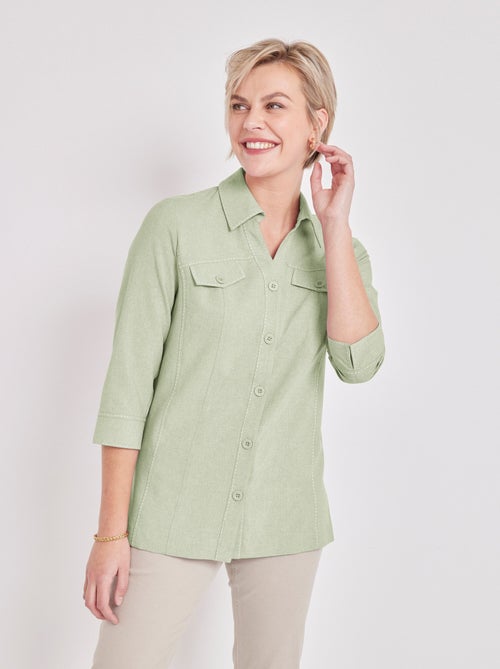 Veste longue boutonnée - Kiabi Veste longue boutonnée - Kiabi