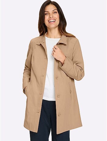 Veste Longue Boutons Imitation Corne - Taille Standard - Moda Vilona