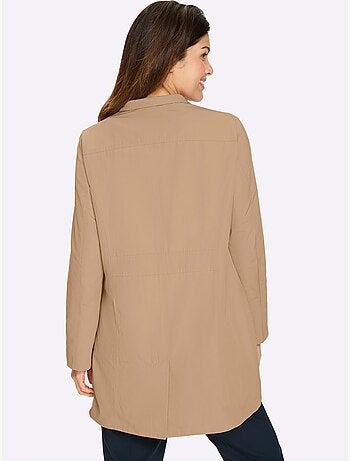 Veste Longue Boutons Imitation Corne - Taille Standard - Moda Vilona