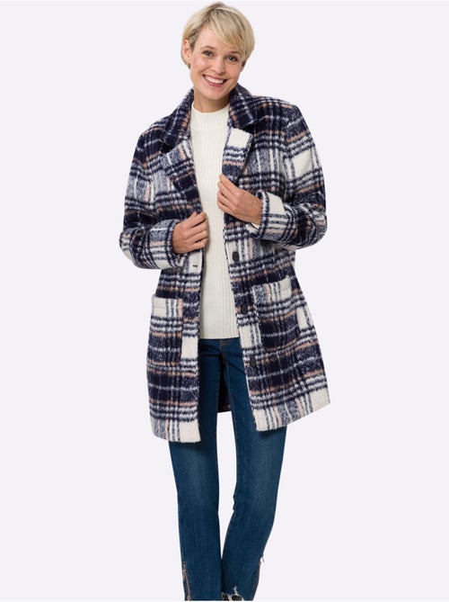 Veste Longue Col à Revers à Effet Affinant - Taille Standard - Moda Vilona - Kiabi Veste Longue Col à Revers à Effet Affinant - Taille Standard - Moda Vilona - Kiabi