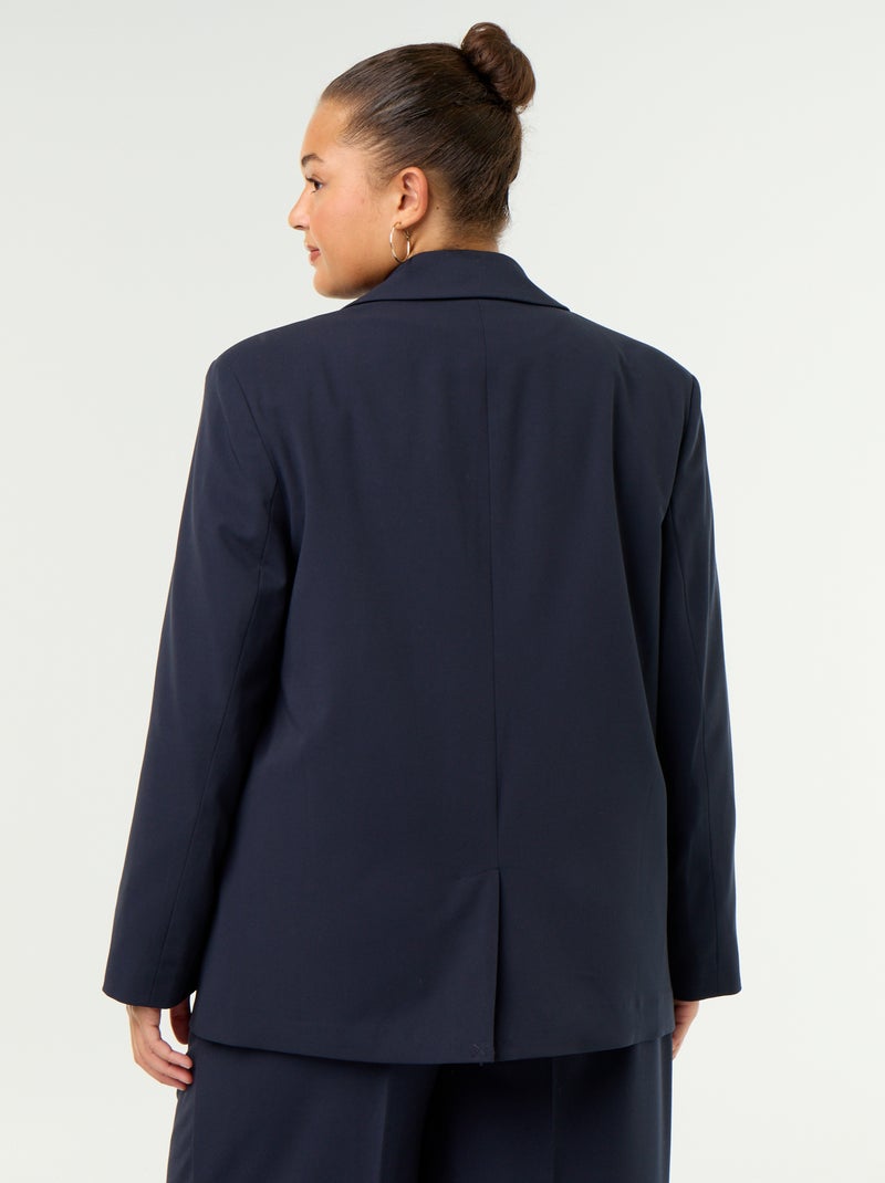Veste longue de tailleur Bleu - Kiabi