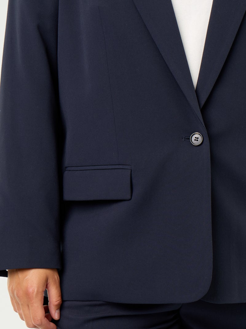 Veste longue de tailleur Bleu - Kiabi