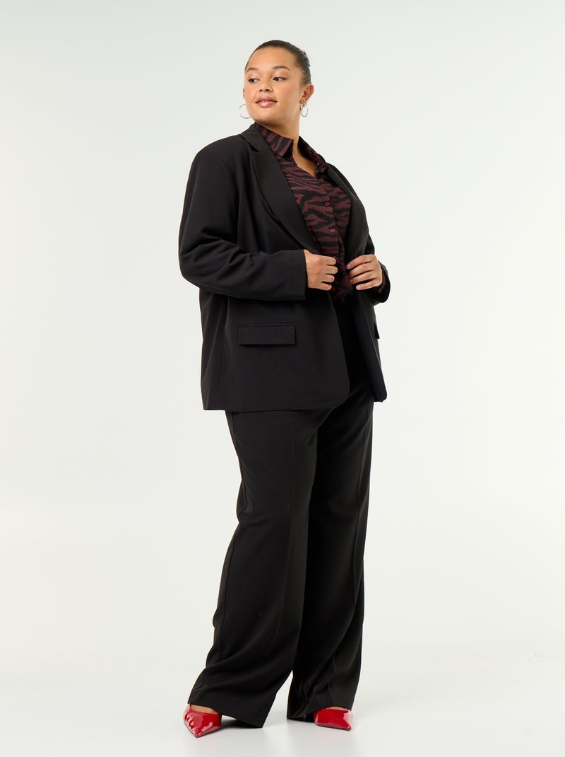 Veste longue de tailleur Noir - Kiabi