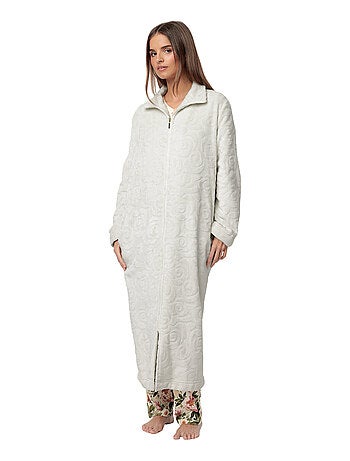 Veste longue d'intérieur Rosas Jacquard