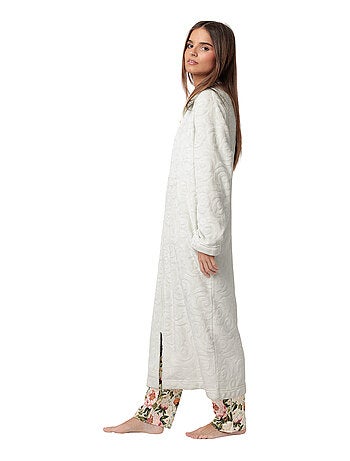 Veste longue d'intérieur Rosas Jacquard