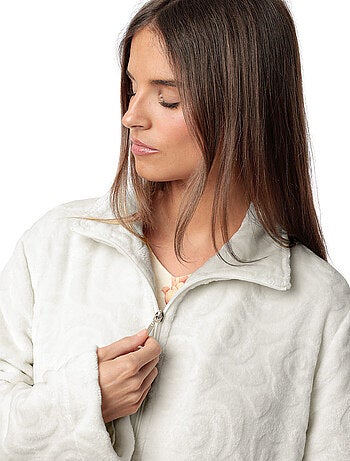 Veste longue d'intérieur Rosas Jacquard