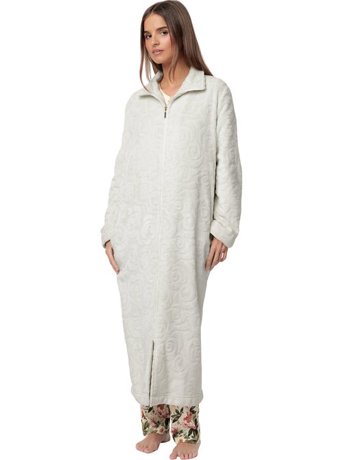 Veste longue d'intérieur Rosas Jacquard - Kiabi