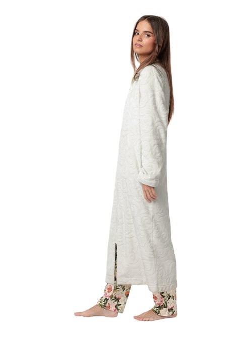 Veste longue d'intérieur Rosas Jacquard - Kiabi