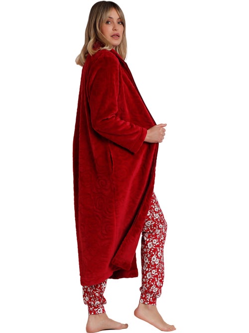 Veste longue d'intérieur Rosas Jacquard - Kiabi Veste longue d'intérieur Rosas Jacquard - Kiabi