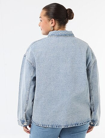 Veste longue en jean