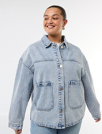 Veste longue en jean