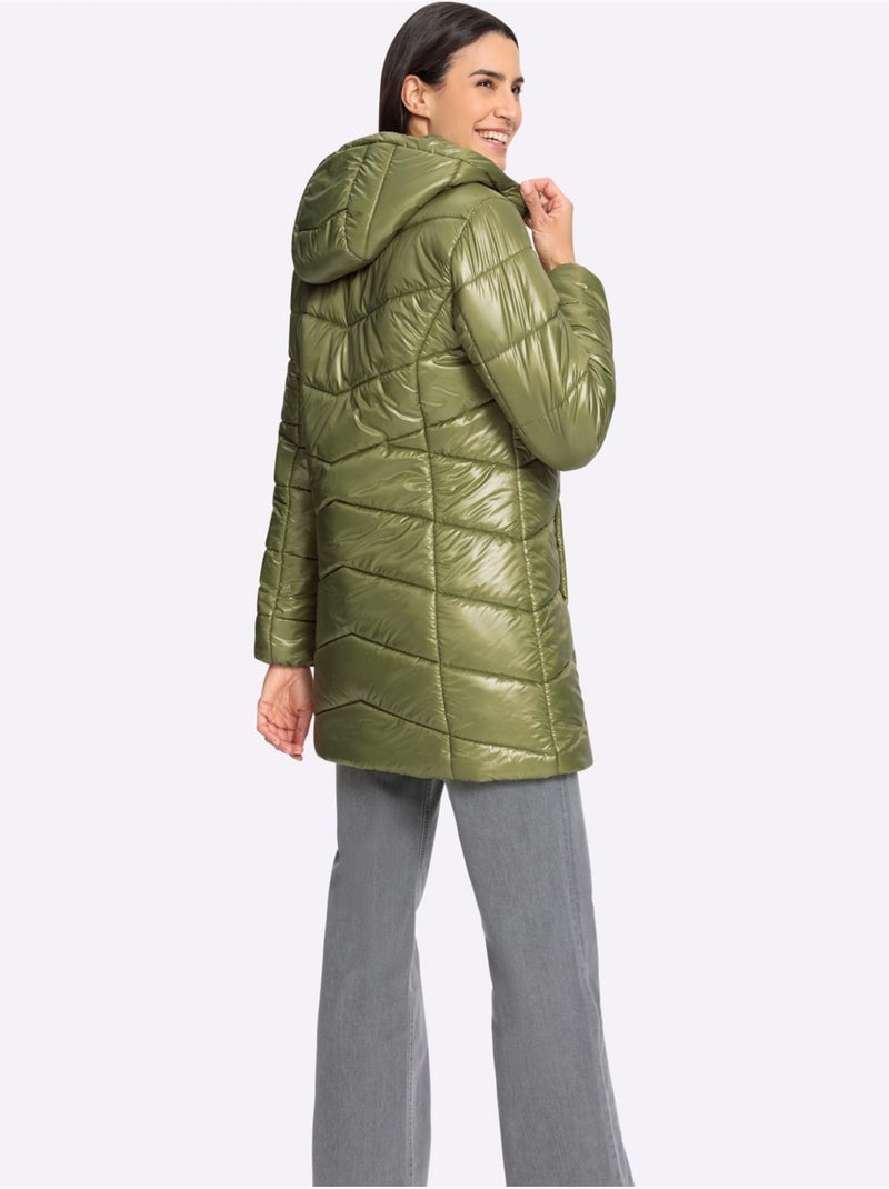 Veste Longue En Polyester Recyclé - Taille Standard - Witt Bleu Vert Gris - Kiabi