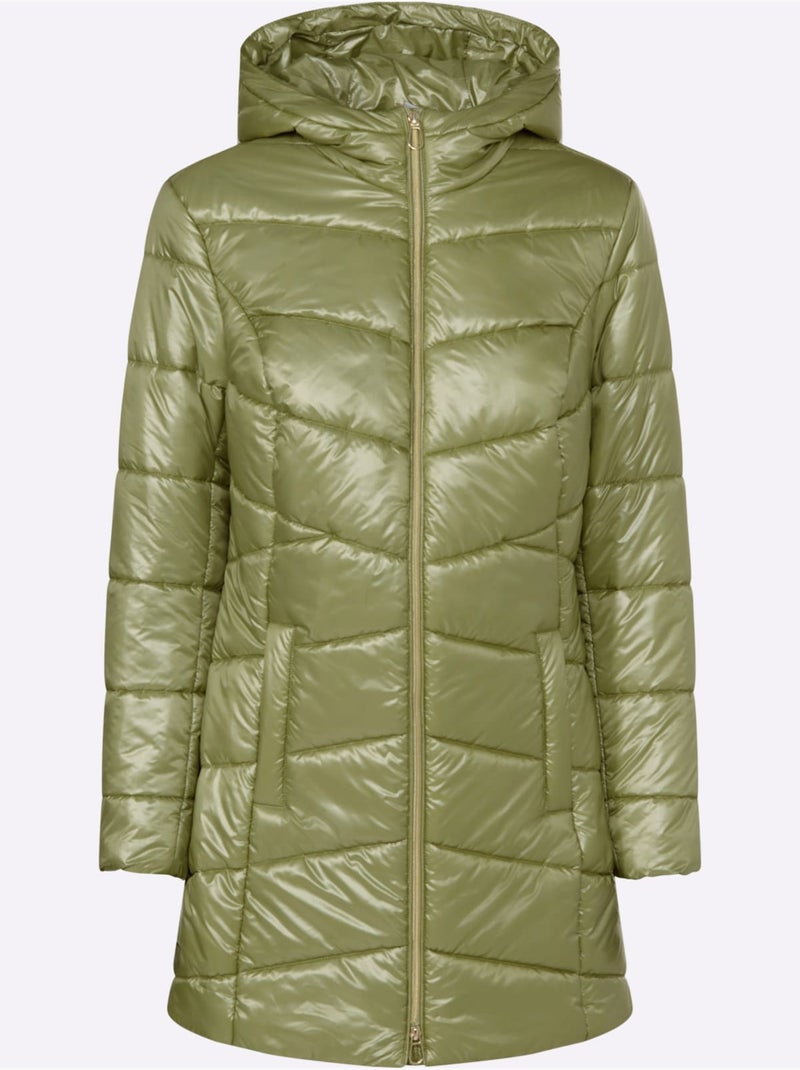 Veste Longue En Polyester Recyclé - Taille Standard - Witt Bleu Vert Gris - Kiabi