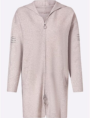 Veste Longue En Tricot - Taille Standard - Helline