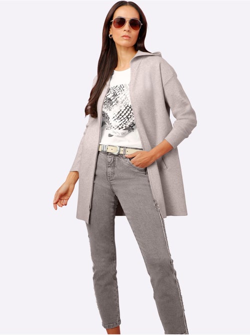 Veste Longue En Tricot - Taille Standard - Helline - Kiabi Veste Longue En Tricot - Taille Standard - Helline - Kiabi