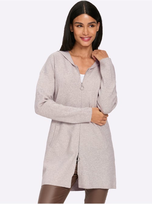 Veste Longue En Tricot - Taille Standard - Helline - Kiabi Veste Longue En Tricot - Taille Standard - Helline - Kiabi