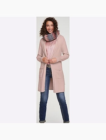 Veste longue en tricot - taille standard - helline