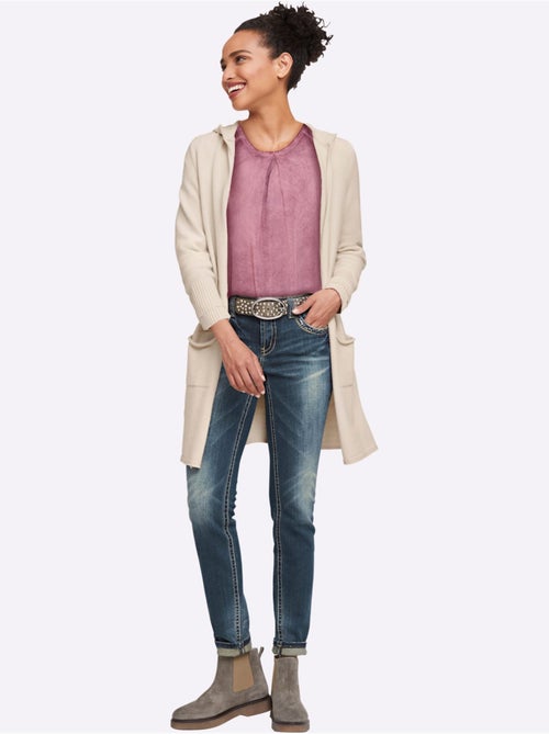 Veste Longue En Tricot - Taille Standard - Helline - Kiabi Veste Longue En Tricot - Taille Standard - Helline - Kiabi