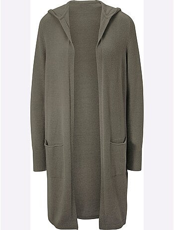Veste Longue En Tricot - Taille Standard - Helline