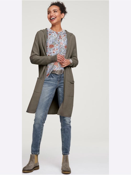 Veste Longue En Tricot - Taille Standard - Helline - Kiabi Veste Longue En Tricot - Taille Standard - Helline - Kiabi