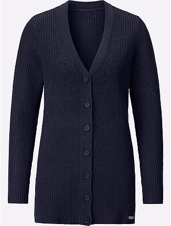 Veste Longue En Tricot 50% Coton - Taille Standard - Witt