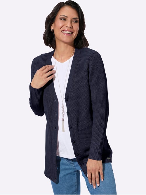 Veste Longue En Tricot 50% Coton - Taille Standard - Witt - Kiabi Veste Longue En Tricot 50% Coton - Taille Standard - Witt - Kiabi
