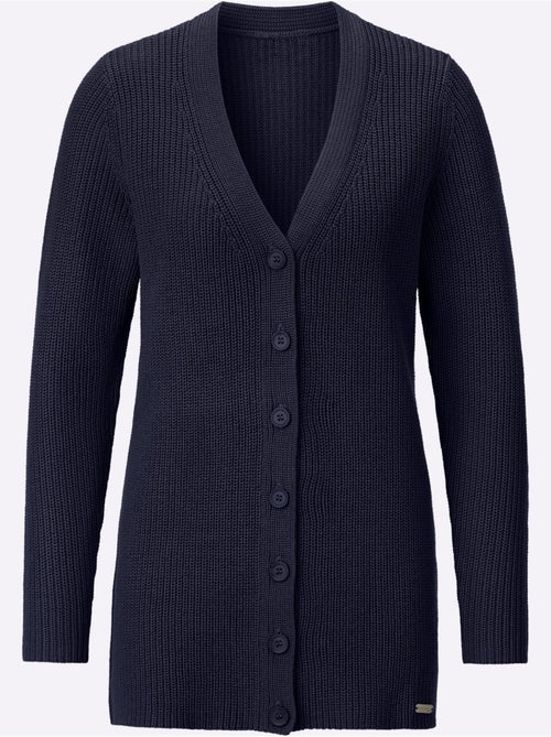 Veste Longue En Tricot 50% Coton - Taille Standard - Witt - Kiabi Veste Longue En Tricot 50% Coton - Taille Standard - Witt - Kiabi