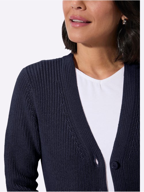 Veste Longue En Tricot 50% Coton - Taille Standard - Witt - Kiabi Veste Longue En Tricot 50% Coton - Taille Standard - Witt - Kiabi