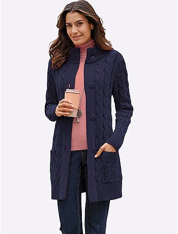 Veste Longue En Tricot 50% Coton - Taille Standard - Witt